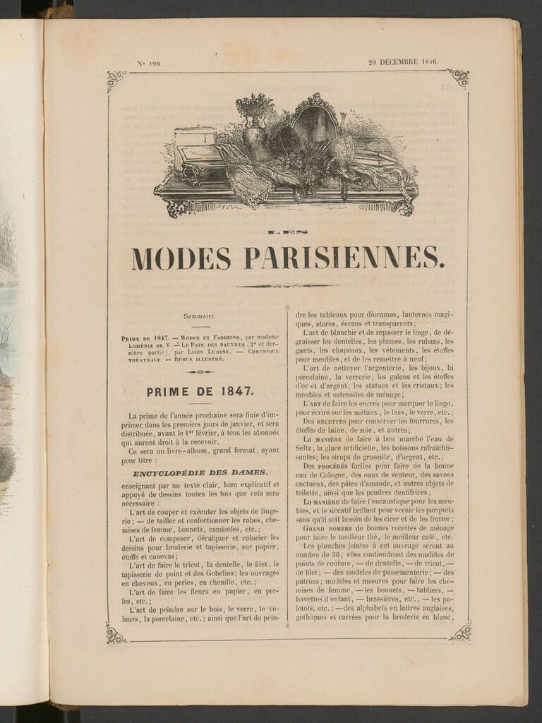 Miniatura de Les modes parisiennes del 20 de diciembre de 1846