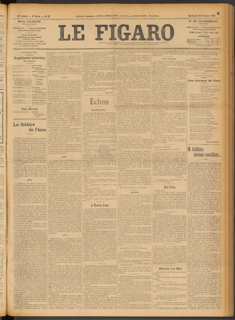 Miniatura de Le Figaro del 26 de febrero de 1909