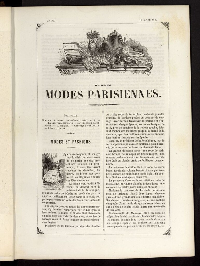 Miniatura de Les modes parisiennes del 10 de marzo de 1850