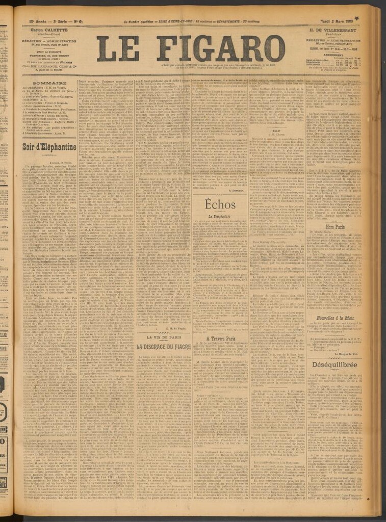 Miniatura de Le Figaro del 2 de marzo de 1909