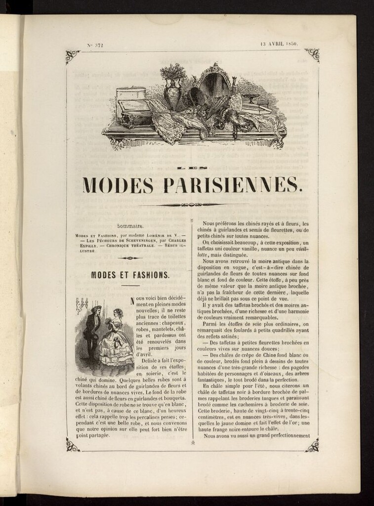 Miniatura de Les modes parisiennes del 13 de abril de 1850