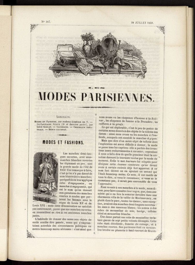 Miniatura de Les modes parisiennes del 28 de julio de 1850