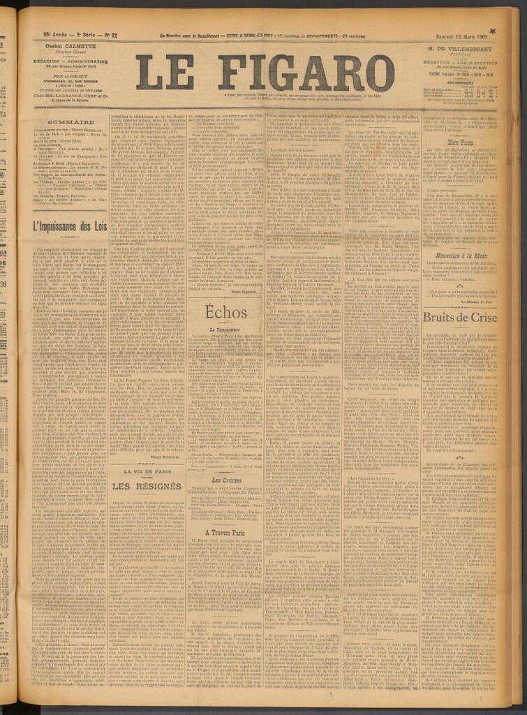 Miniatura de Le Figaro del 13 de marzo de 1909