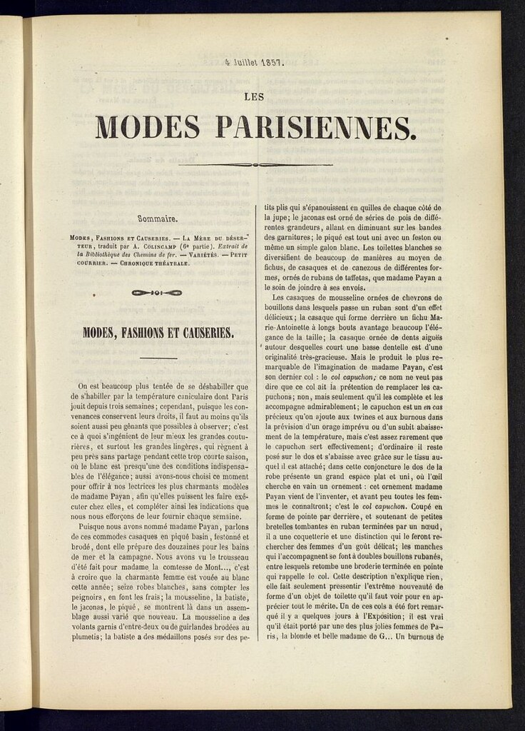Miniatura de Les modes parisiennes del 4 de julio de 1857
