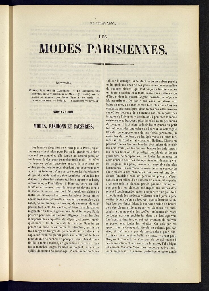 Miniatura de Les modes parisiennes del 25 de julio de 1857