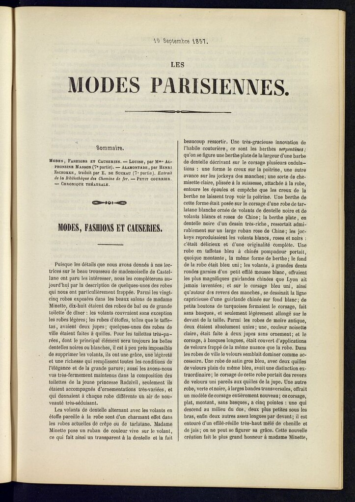 Miniatura de Les modes parisiennes del 19 de septiembre de 1857