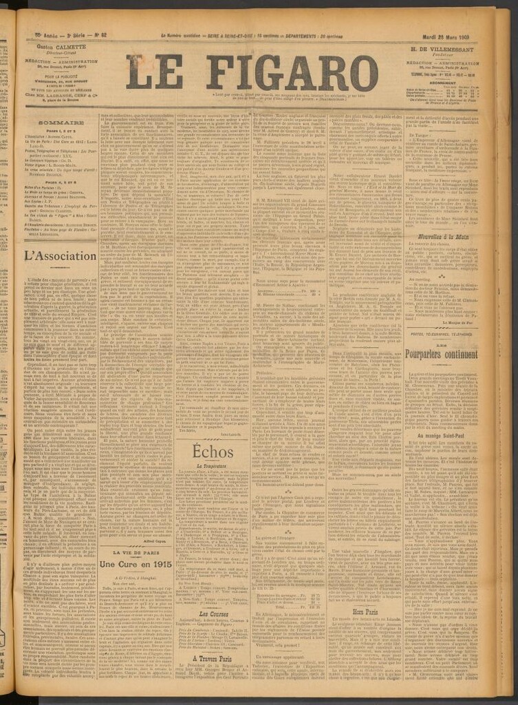 Miniatura de Le Figaro del 23 de marzo de 1909