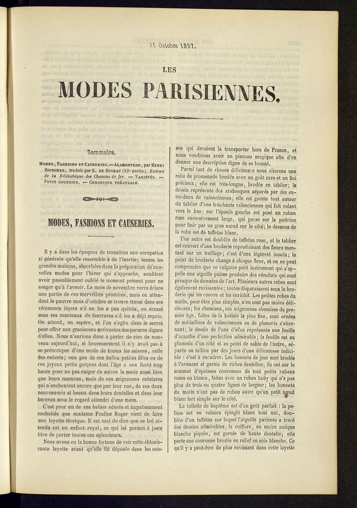 Miniatura de Les modes parisiennes del 31 de octubre de 1857