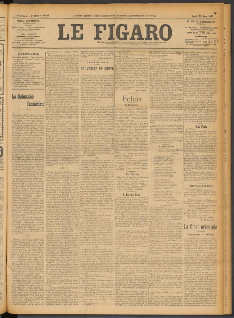 Miniatura de Le Figaro del 25 de marzo de 1909