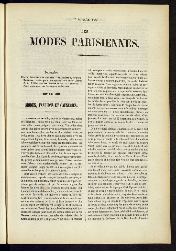 Miniatura de Les modes parisiennes del 21 de noviembre de 1857