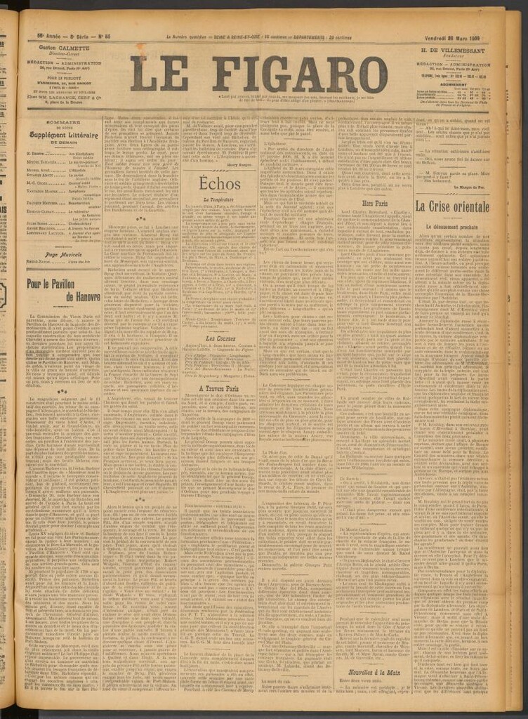 Miniatura de Le Figaro del 26 de marzo de 1909