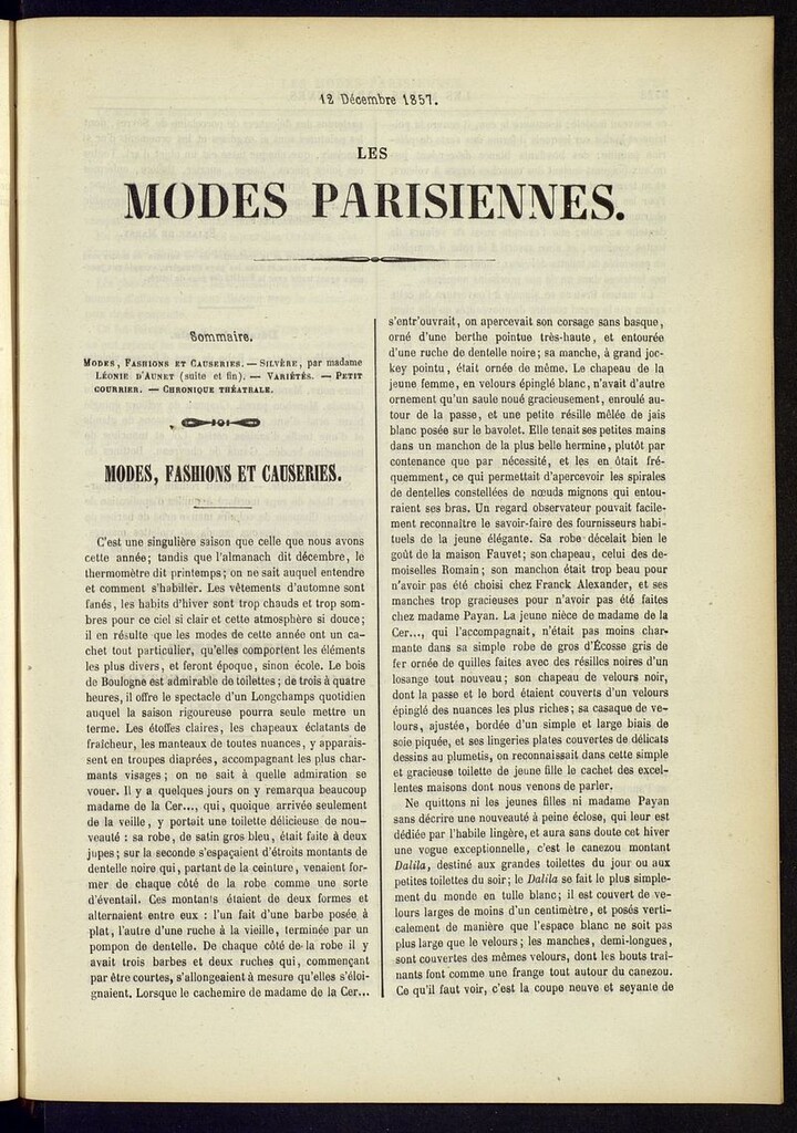 Miniatura de Les modes parisiennes del 12 de diciembre de 1857
