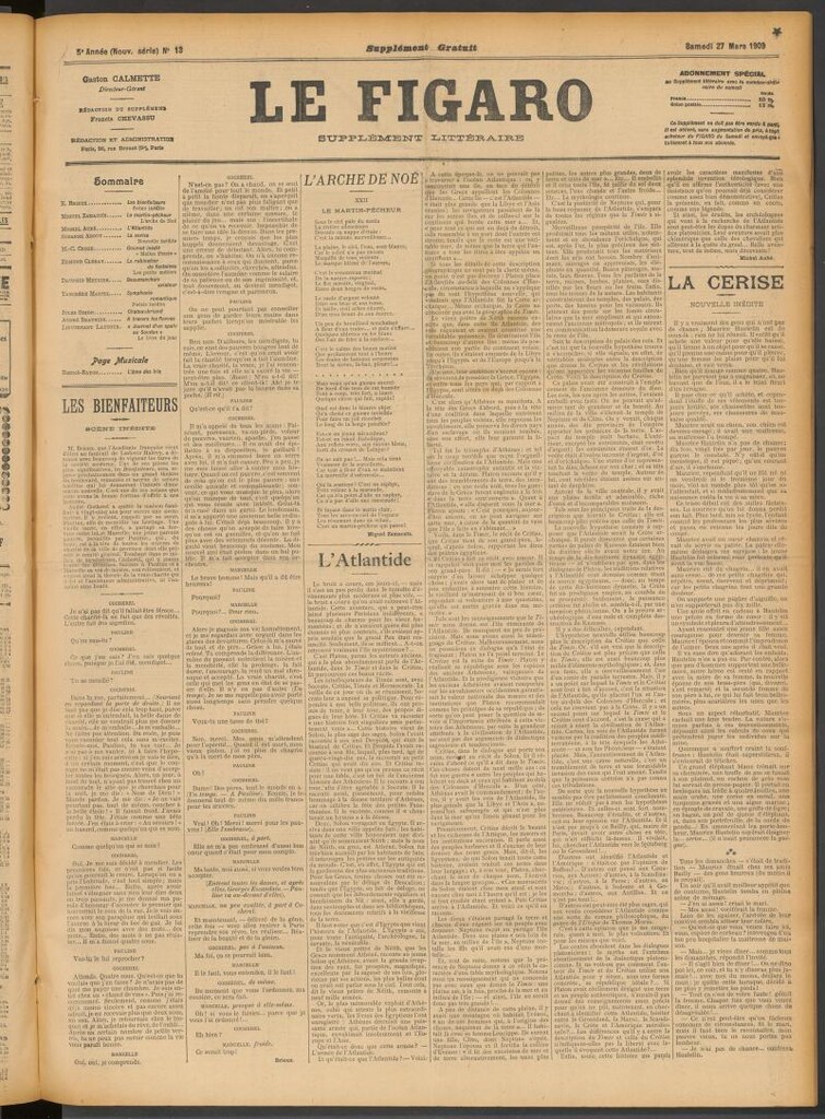 Miniatura de Le Figaro del 27 de marzo de 1909. Suplemento