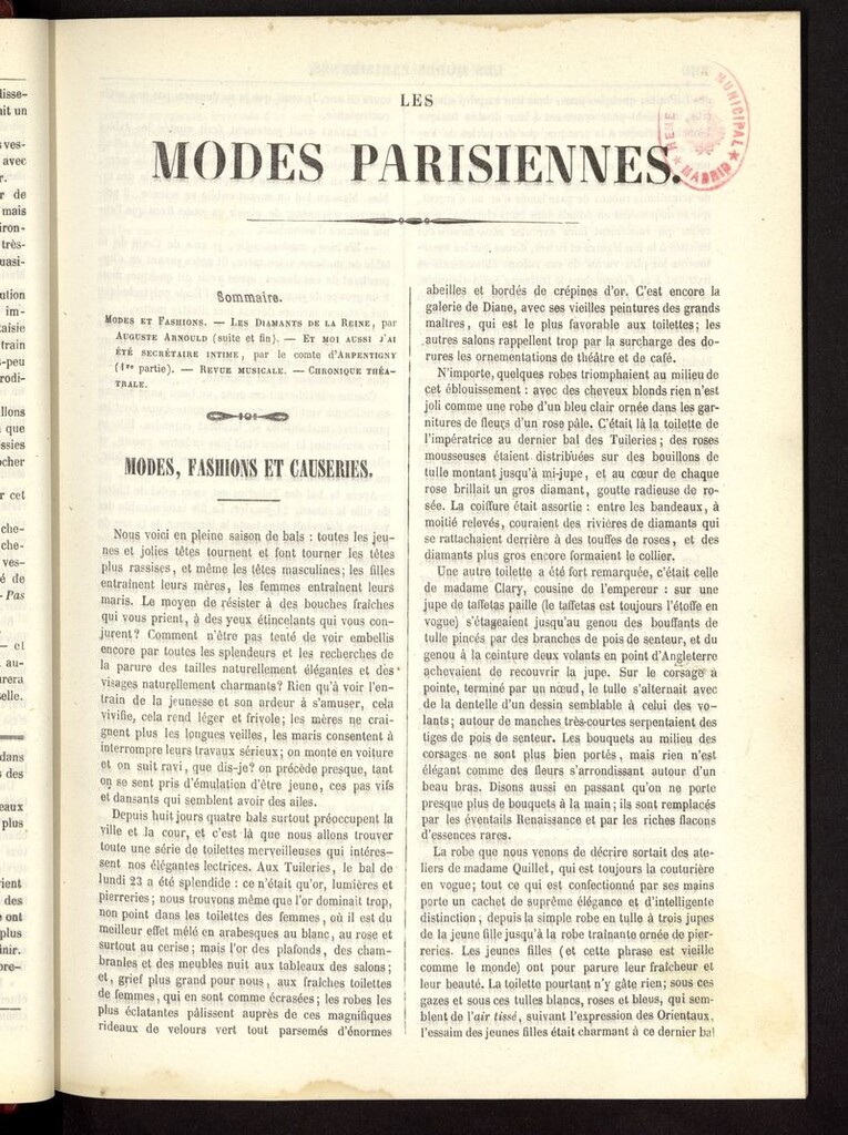 Miniatura de Les modes parisiennes del año de 1854, pag 1309