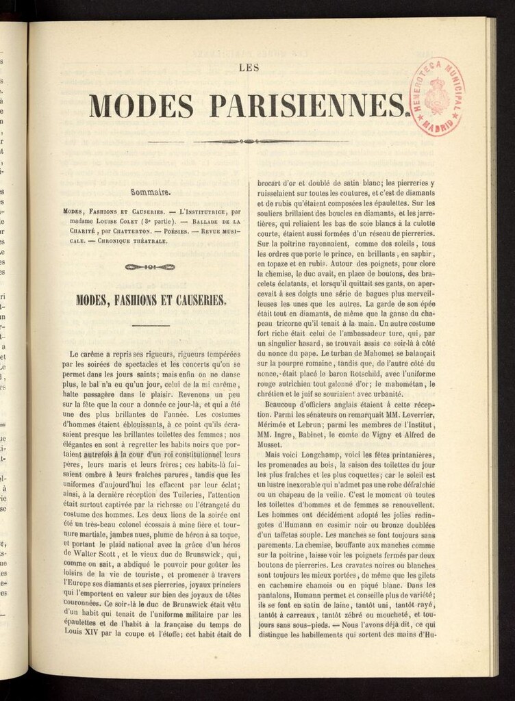 Miniatura de Les modes parisiennes del año de 1854, pag 1417