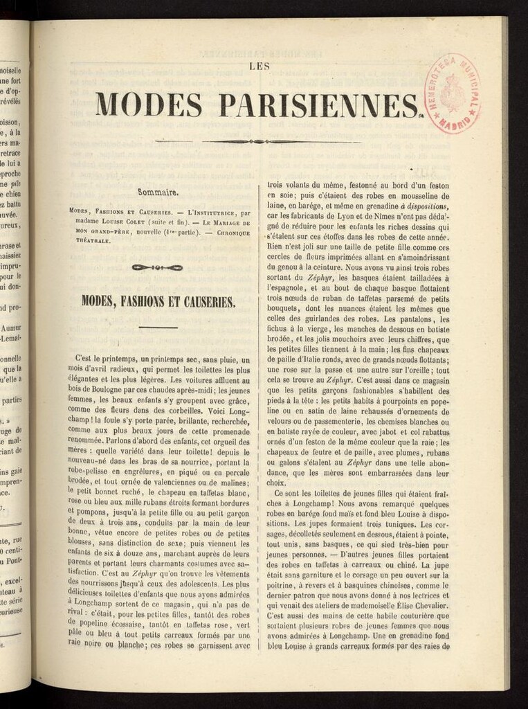 Miniatura de Les modes parisiennes del año de 1854, pag 1429