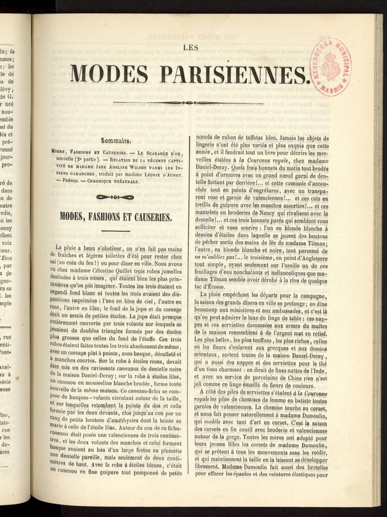 Miniatura de Les modes parisiennes del año de 1854, pag 1525