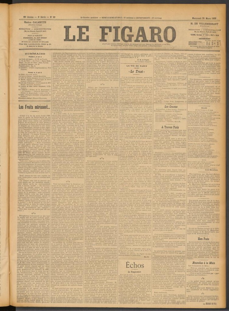 Miniatura de Le Figaro del 31 de marzo de 1909