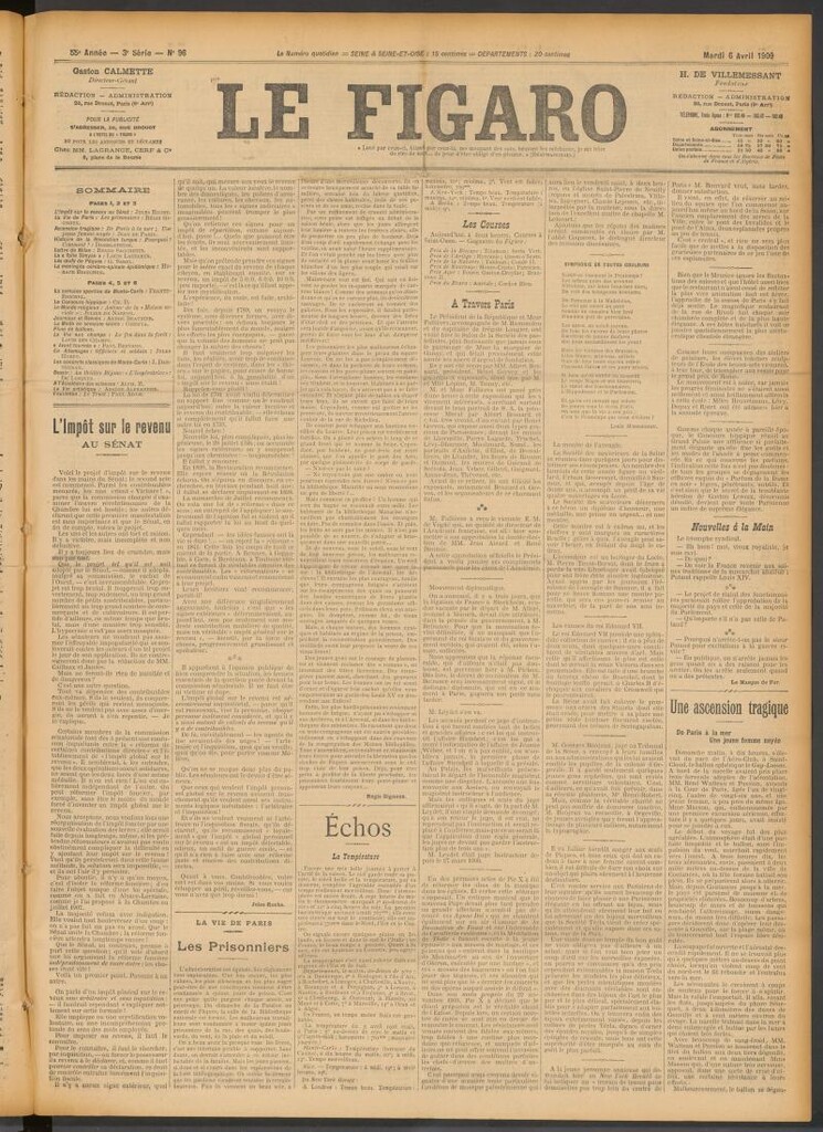 Miniatura de Le Figaro del 6 de abril de 1909