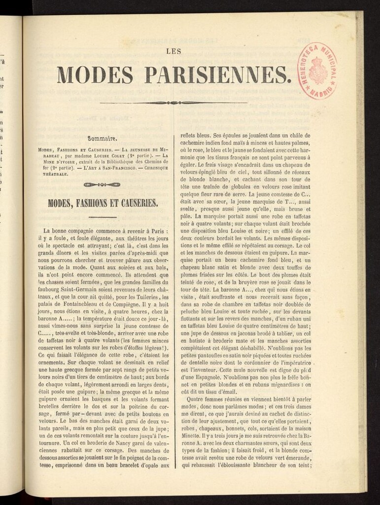 Miniatura de Les modes parisiennes del año de 1854, pag 1777