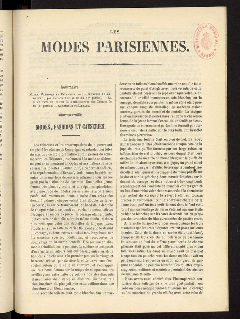 Miniatura de Les modes parisiennes del año de 1854, pag 1813