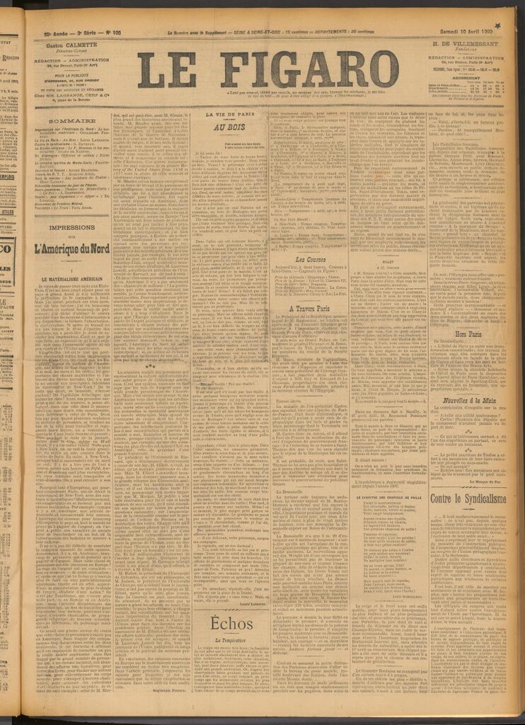 Miniatura de Le Figaro del 10 de abril de 1909
