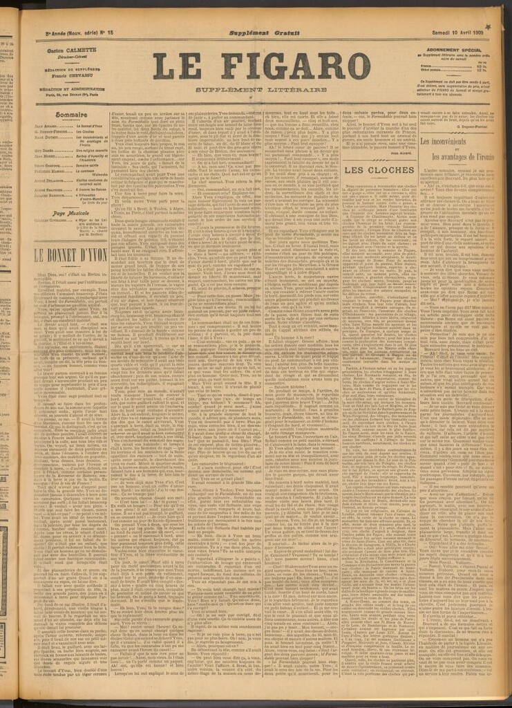 Miniatura de Le Figaro del 10 de abril de 1909. Suplemento