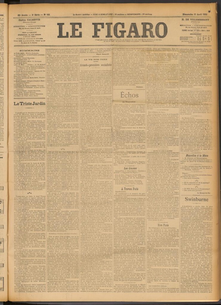 Miniatura de Le Figaro del 11 de abril de 1909