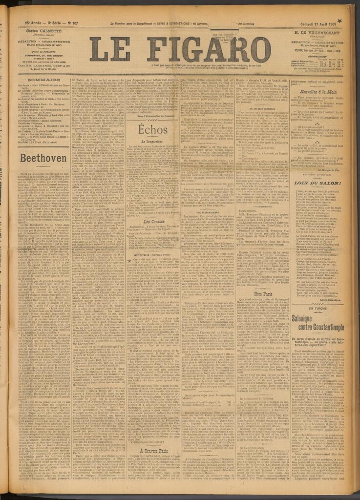 Miniatura de Le Figaro del 17 de abril de 1909