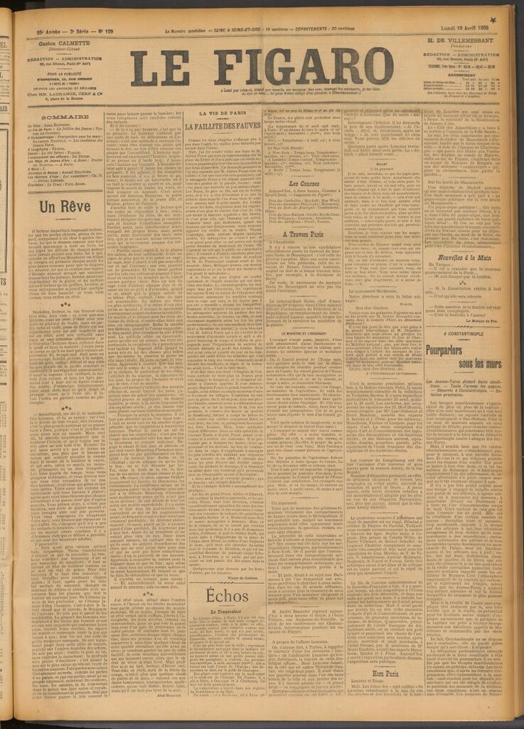 Miniatura de Le Figaro del 19 de abril de 1909