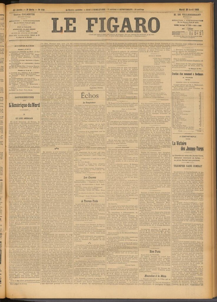 Miniatura de Le Figaro del 20 de abril de 1909