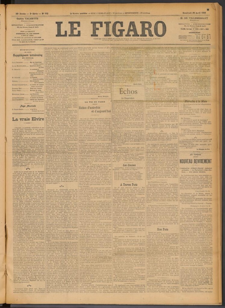 Miniatura de Le Figaro del 23 de abril de 1909
