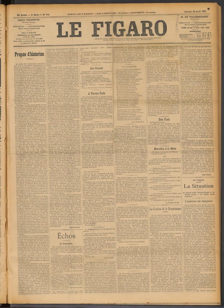 Miniatura de Le Figaro del 24 de abril de 1909