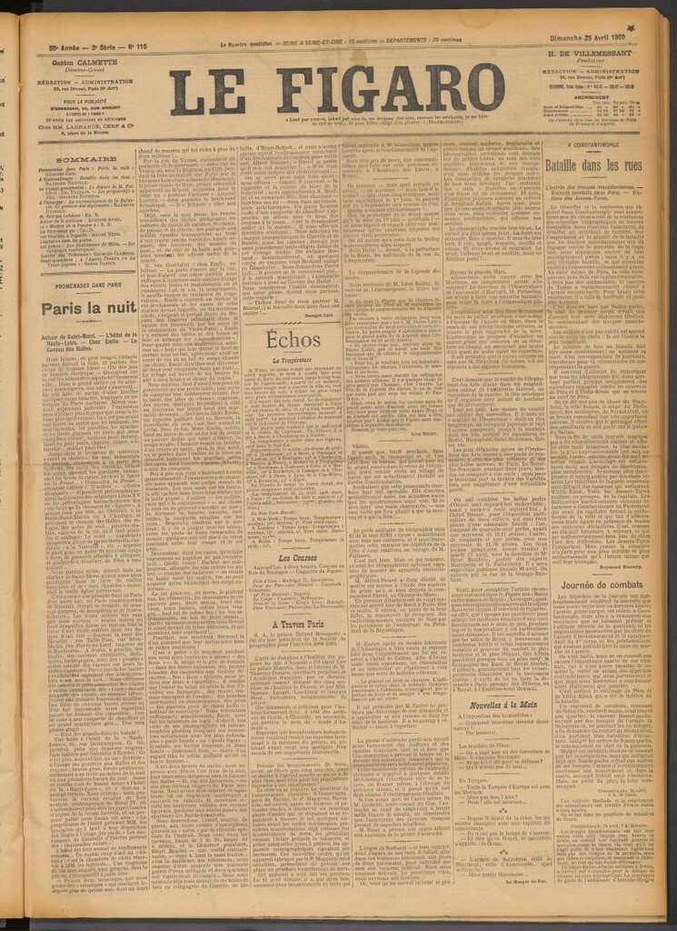 Miniatura de Le Figaro del 25 de abril de 1909