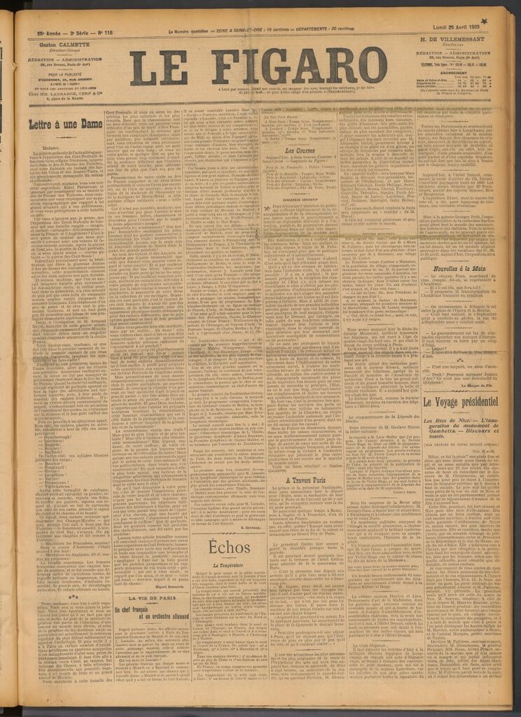 Miniatura de Le Figaro del 26 de abril de 1909