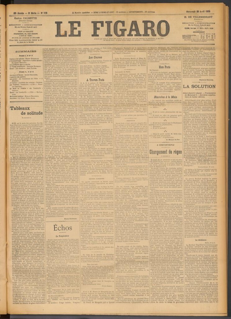 Miniatura de Le Figaro del 28 de abril de 1909