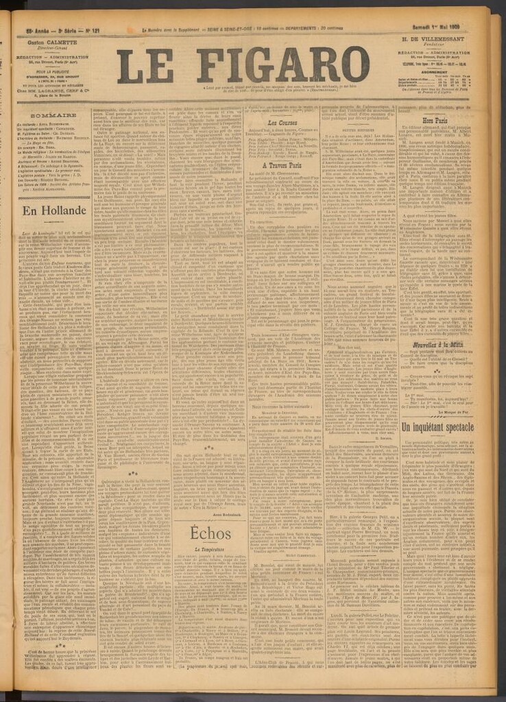 Miniatura de Le Figaro del 1 de mayo de 1909
