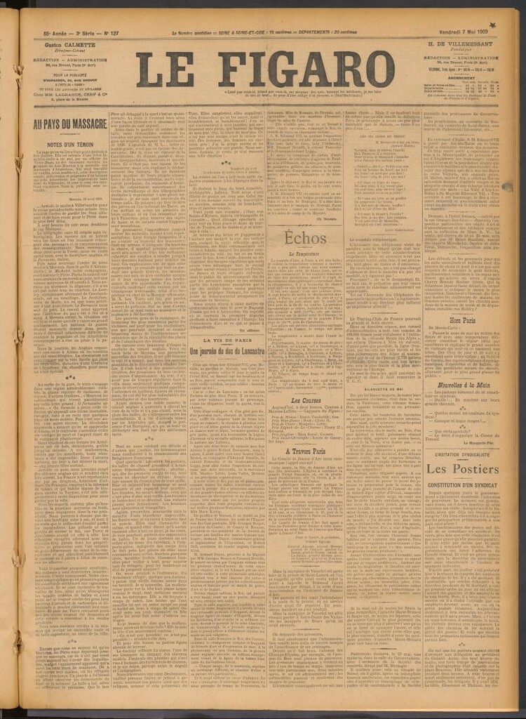 Miniatura de Le Figaro del 7 de mayo de 1909