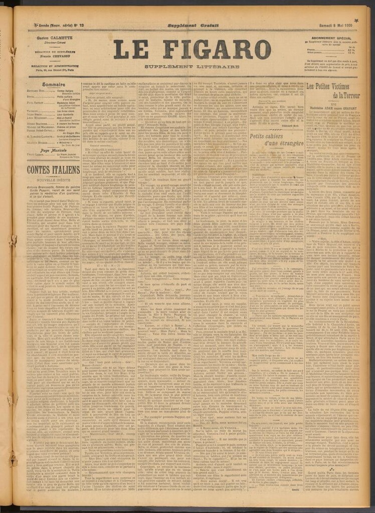 Miniatura de Le Figaro del 8 de mayo de 1909. Suplemento