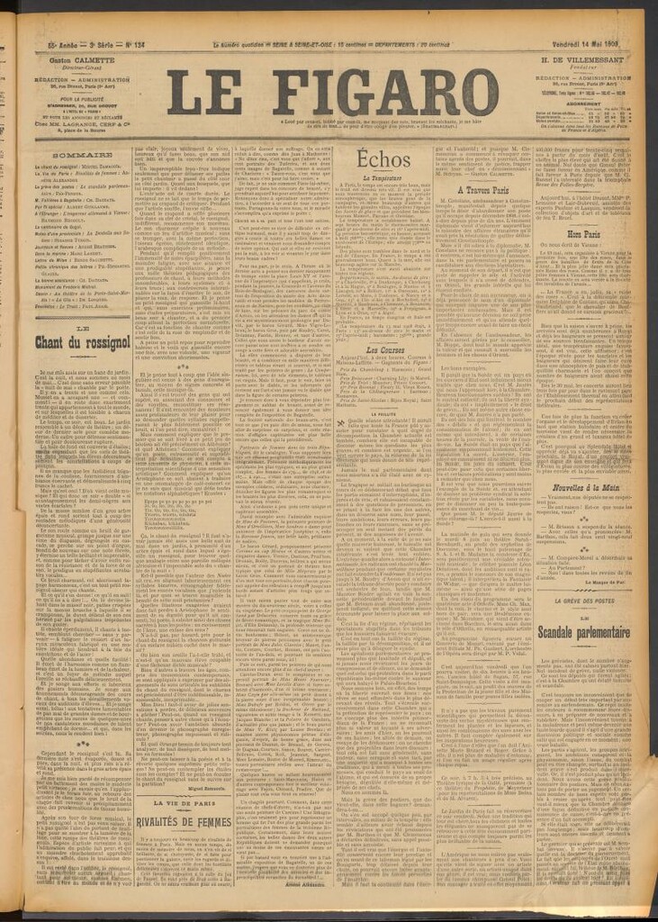Miniatura de Le Figaro del 14 de mayo de 1909
