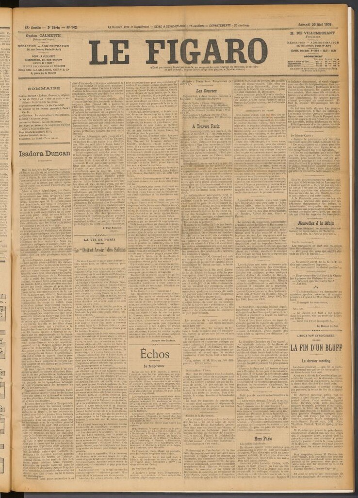 Miniatura de Le Figaro del 22 de mayo de 1909