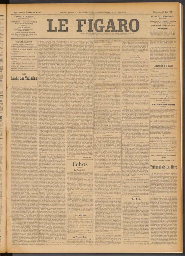 Miniatura de Le Figaro del 23 de mayo de 1909