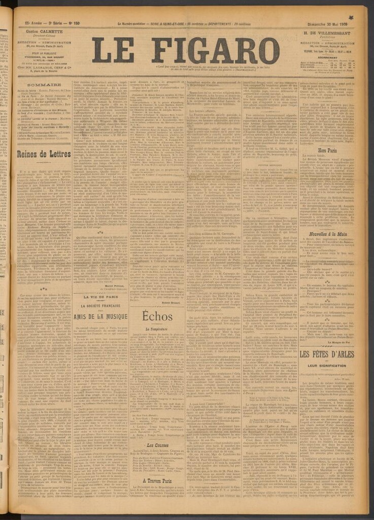 Miniatura de Le Figaro del 30 de mayo de 1909