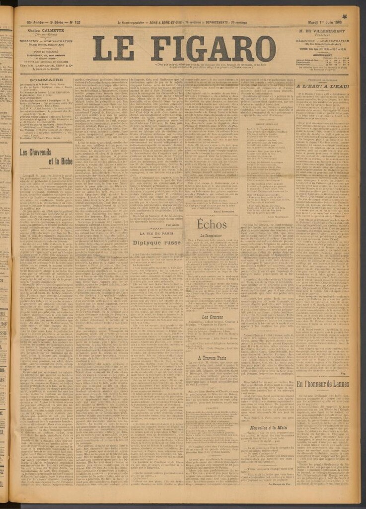 Miniatura de Le Figaro del 1 de junio de 1909