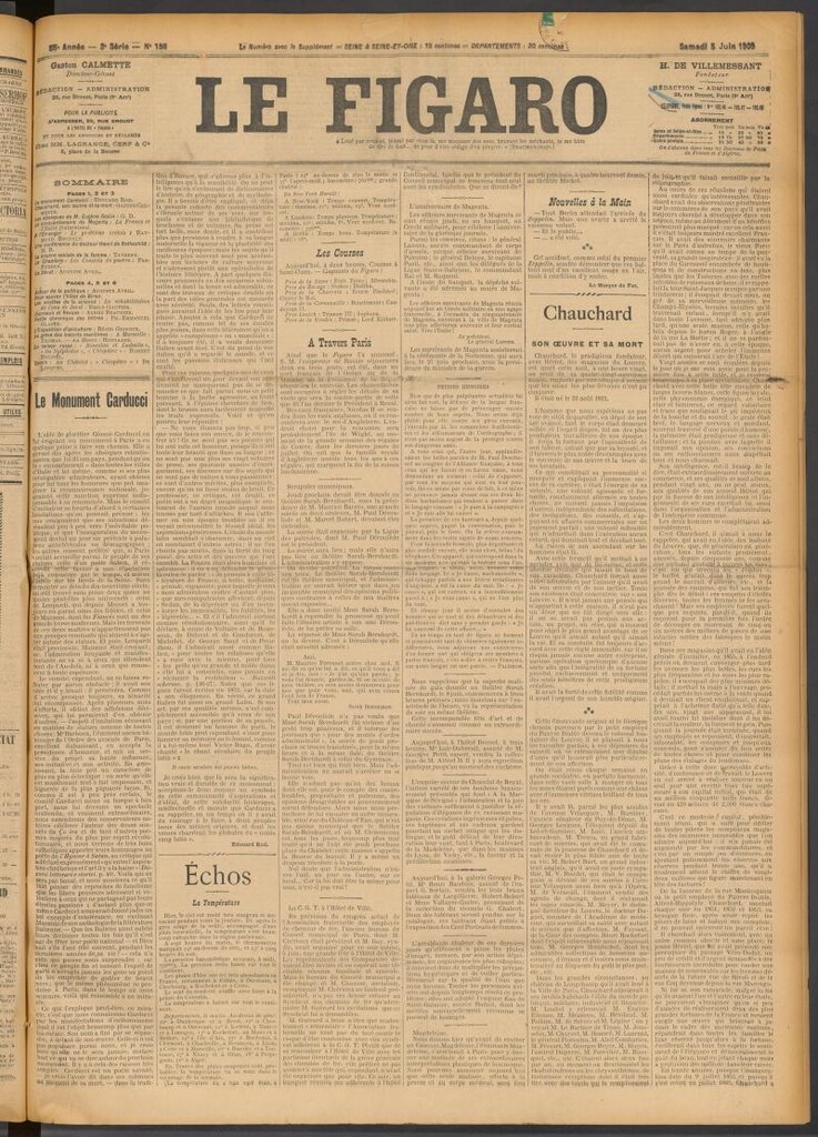 Miniatura de Le Figaro del 5 de junio de 1909