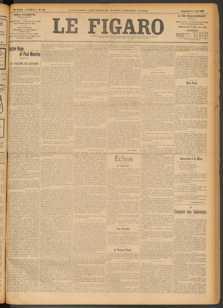 Miniatura de Le Figaro del 11 de junio de 1909