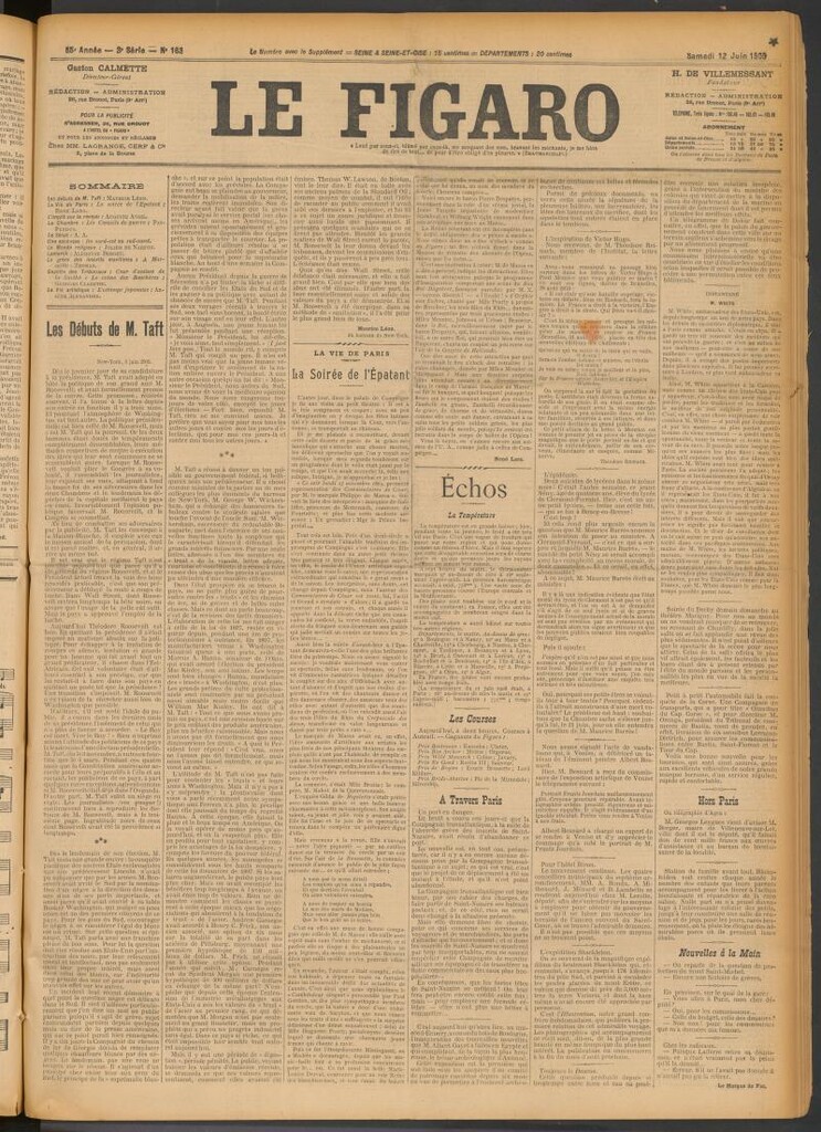 Miniatura de Le Figaro del 12 de junio de 1909