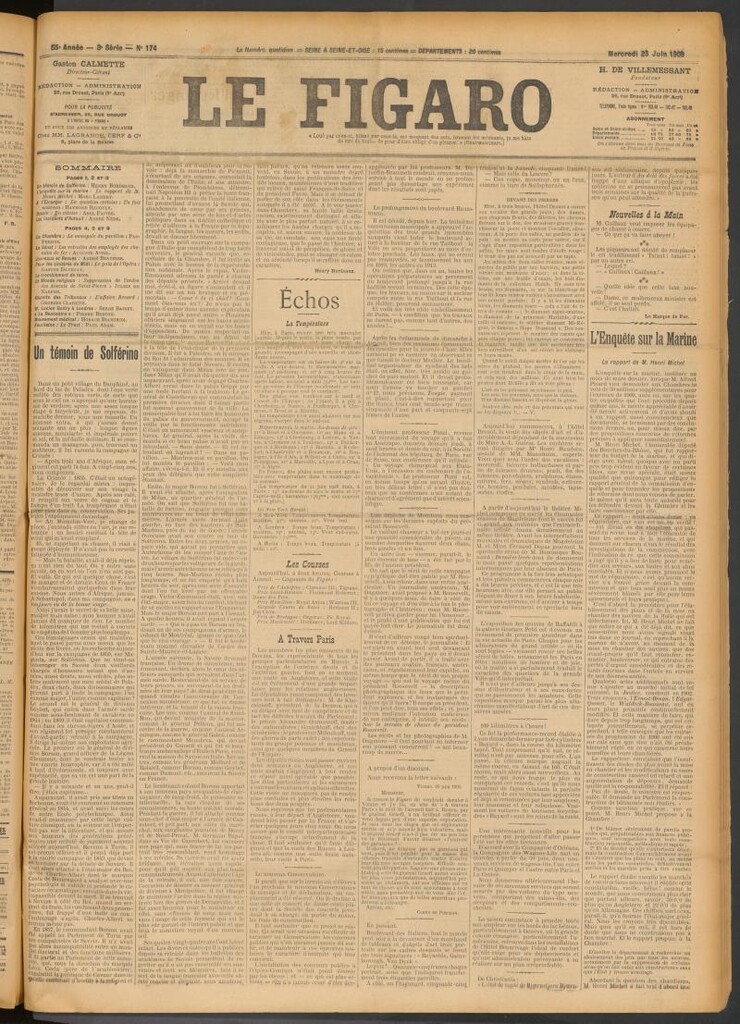 Miniatura de Le Figaro del 23 de junio de 1909