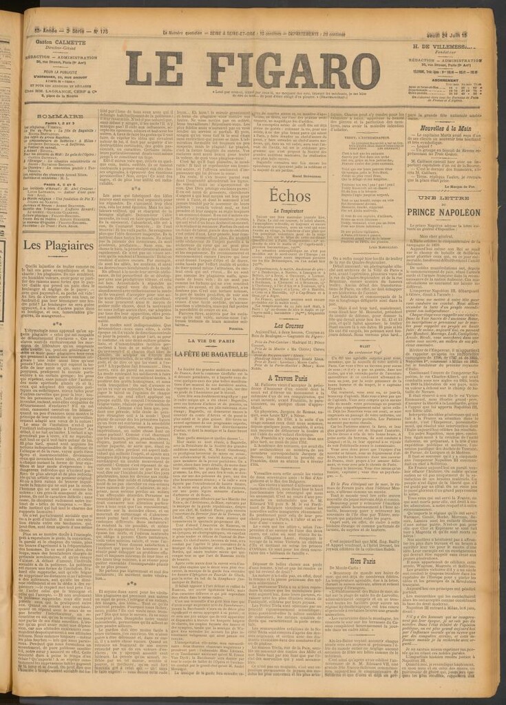 Miniatura de Le Figaro del 24 de junio de 1909