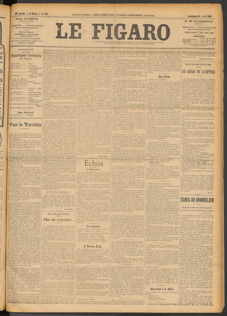 Miniatura de Le Figaro del 25 de junio de 1909